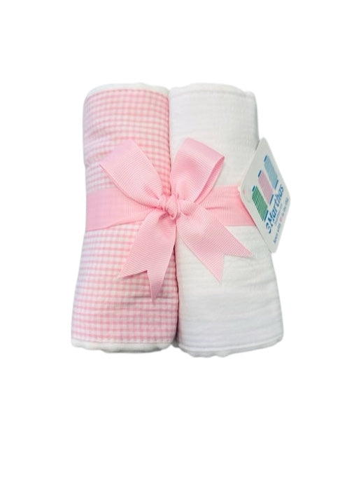 pink seersucker burp cloth