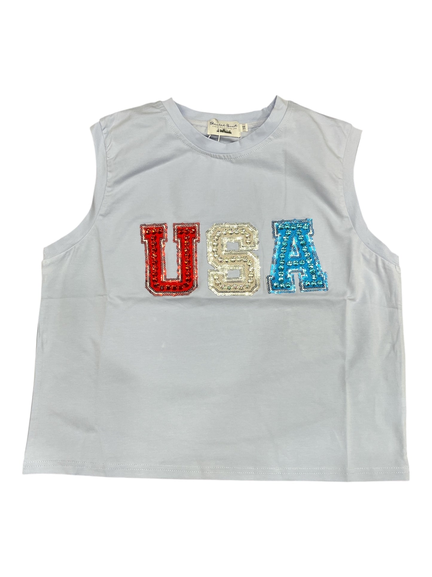 USA Patch Sleeveless Tee