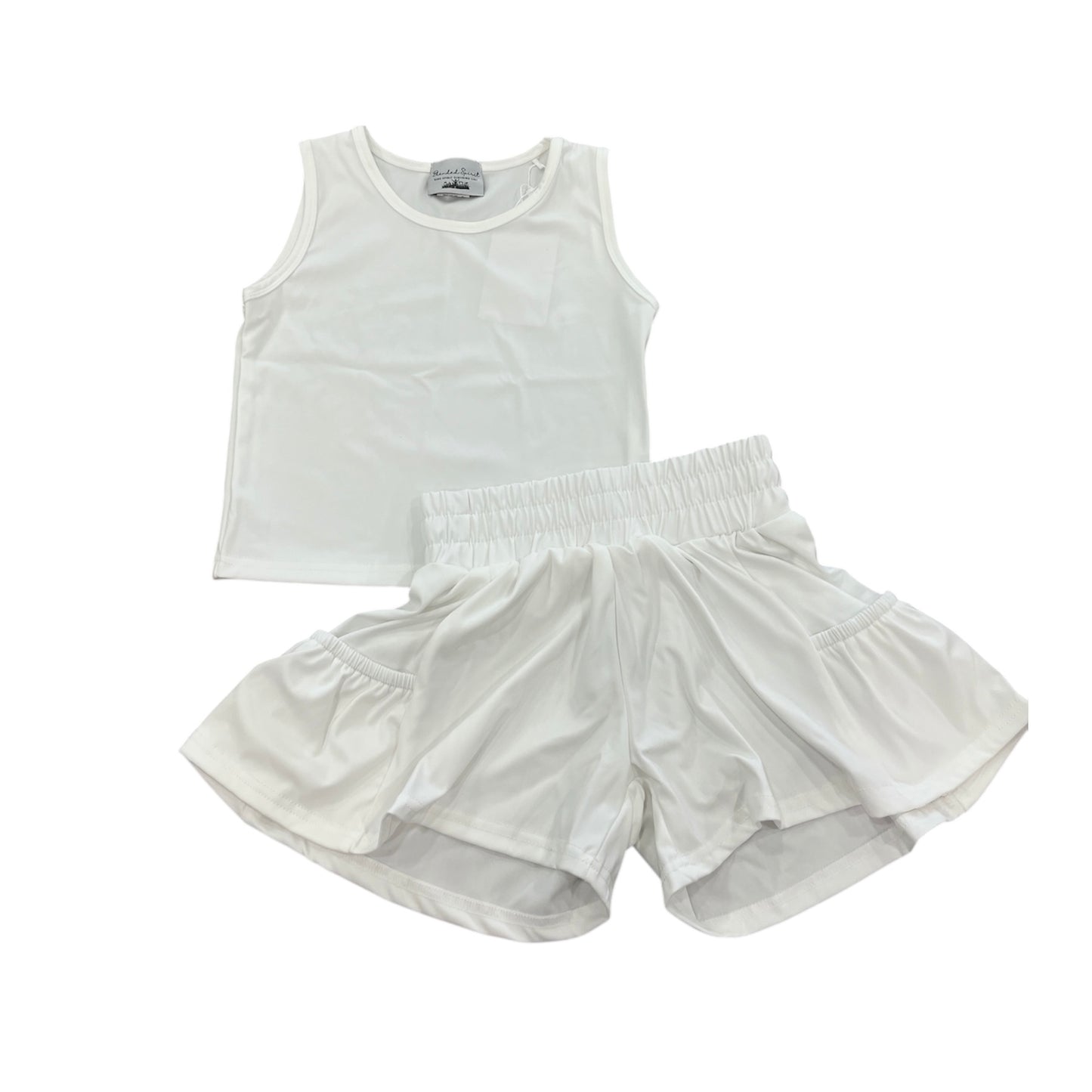 White Pocket Short Set