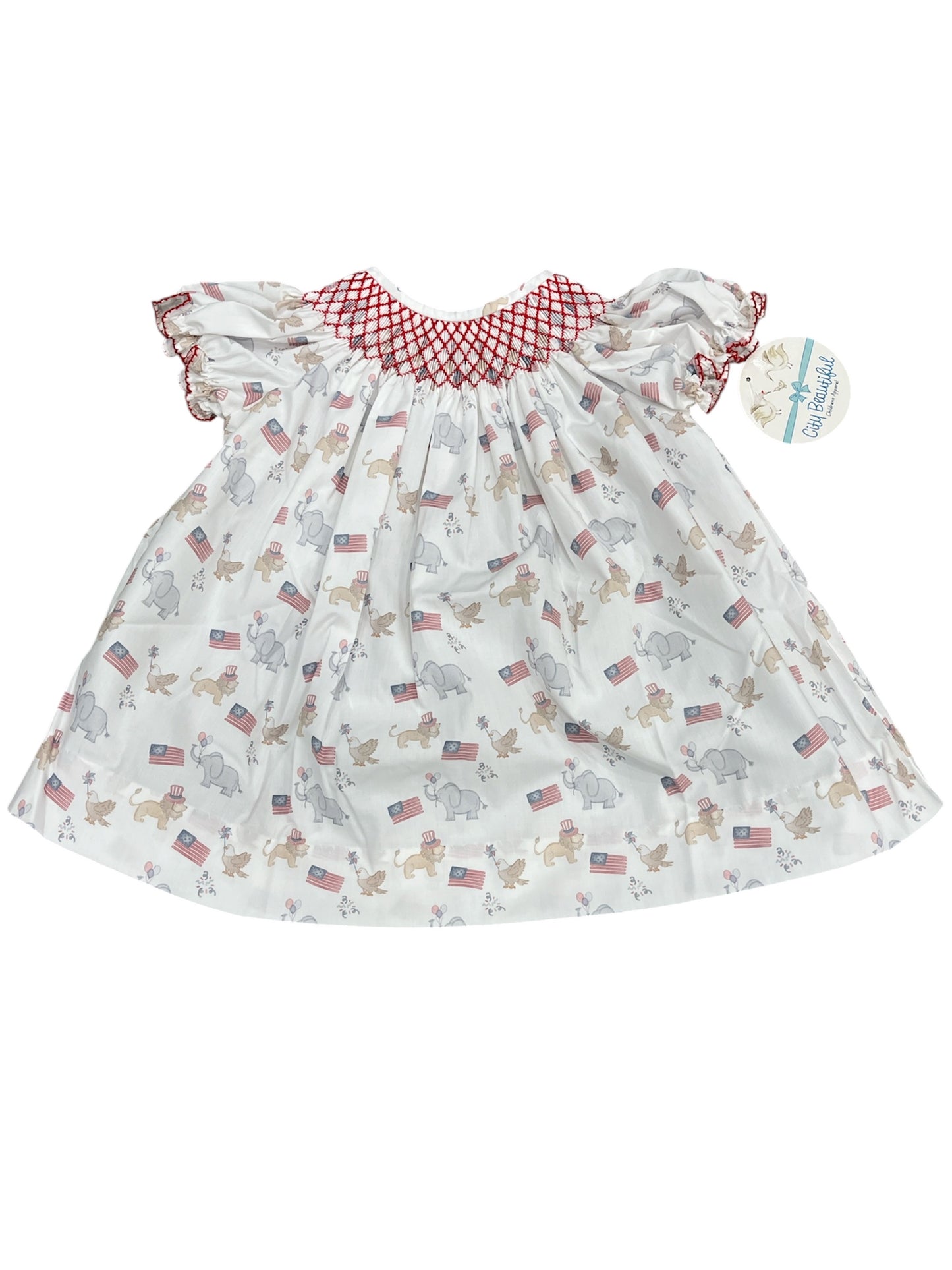 Smocked Patriotic Dress