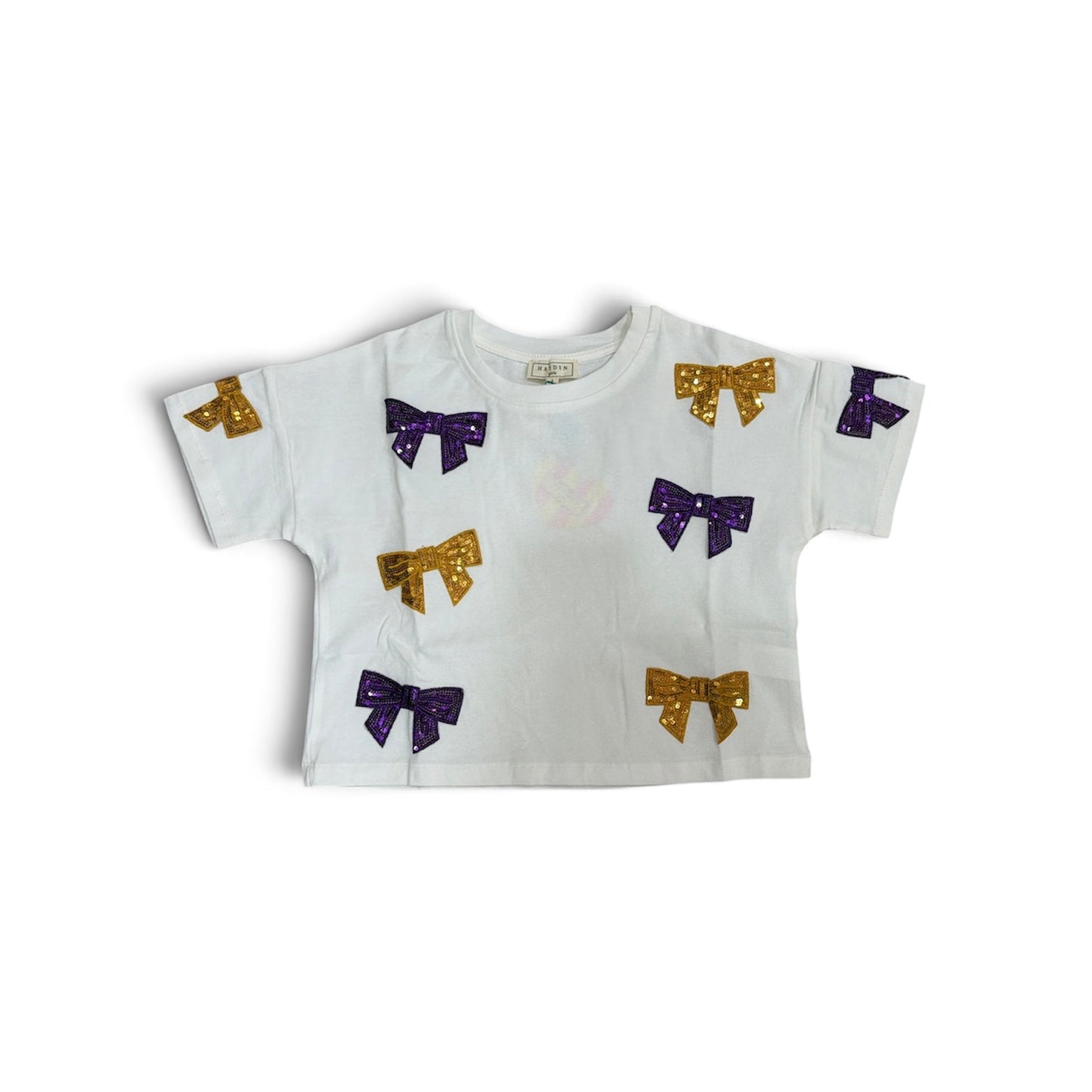 Sequin Bow Top - Purple