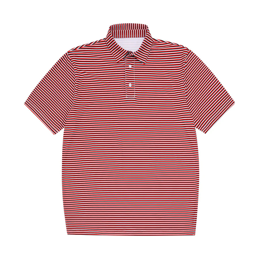 Performance Polo Red Stripe