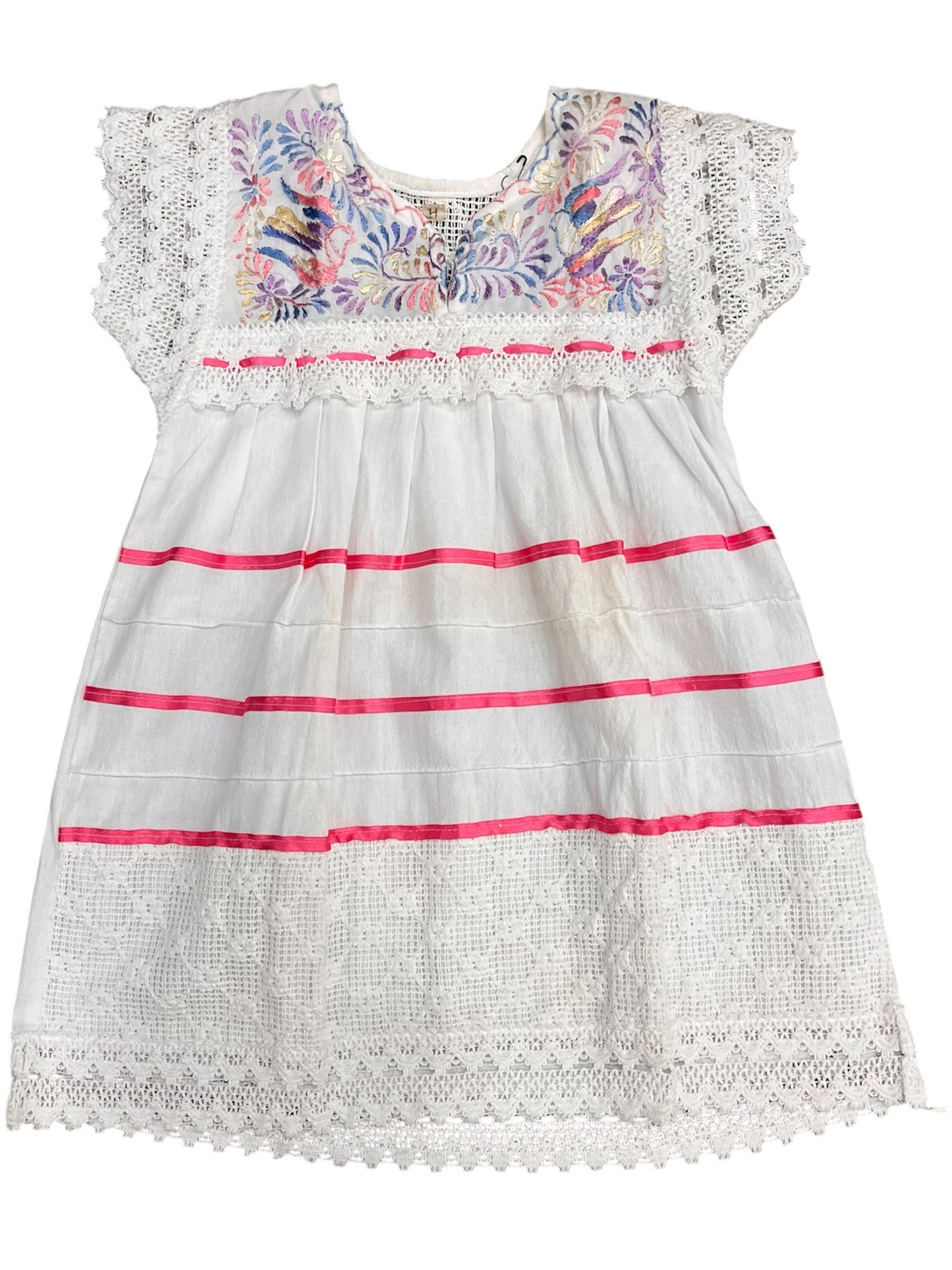 Lined Floral Crochet Dress