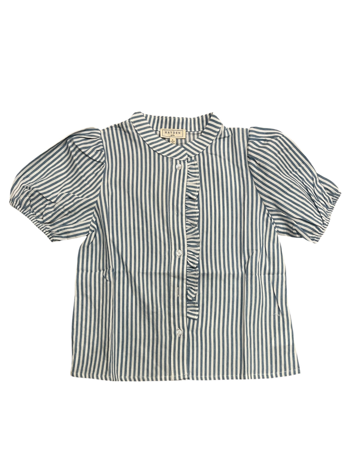 Mom's Ruffle Placket Blouse