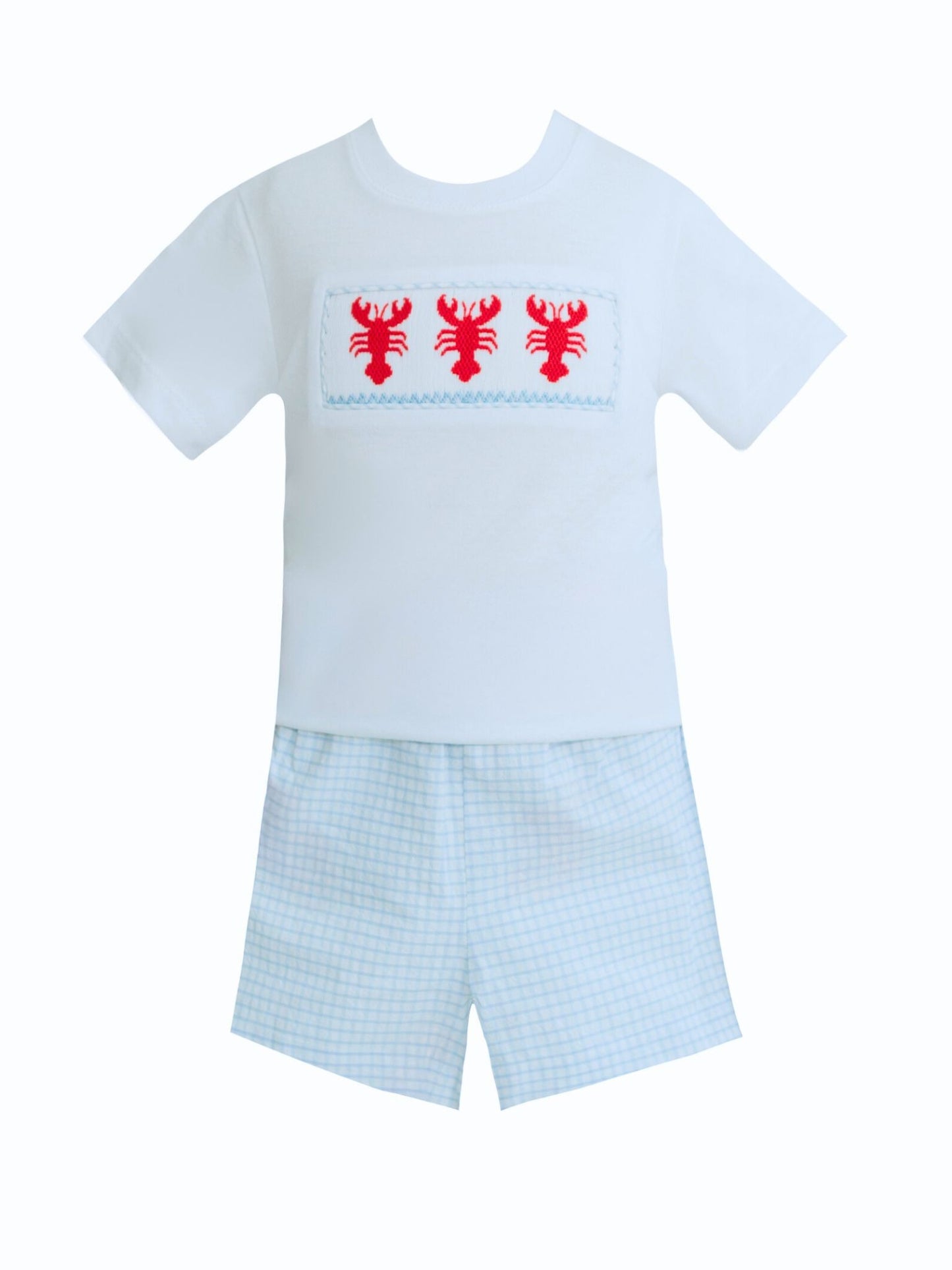 Ollie Blue Smocked Crawfish Set