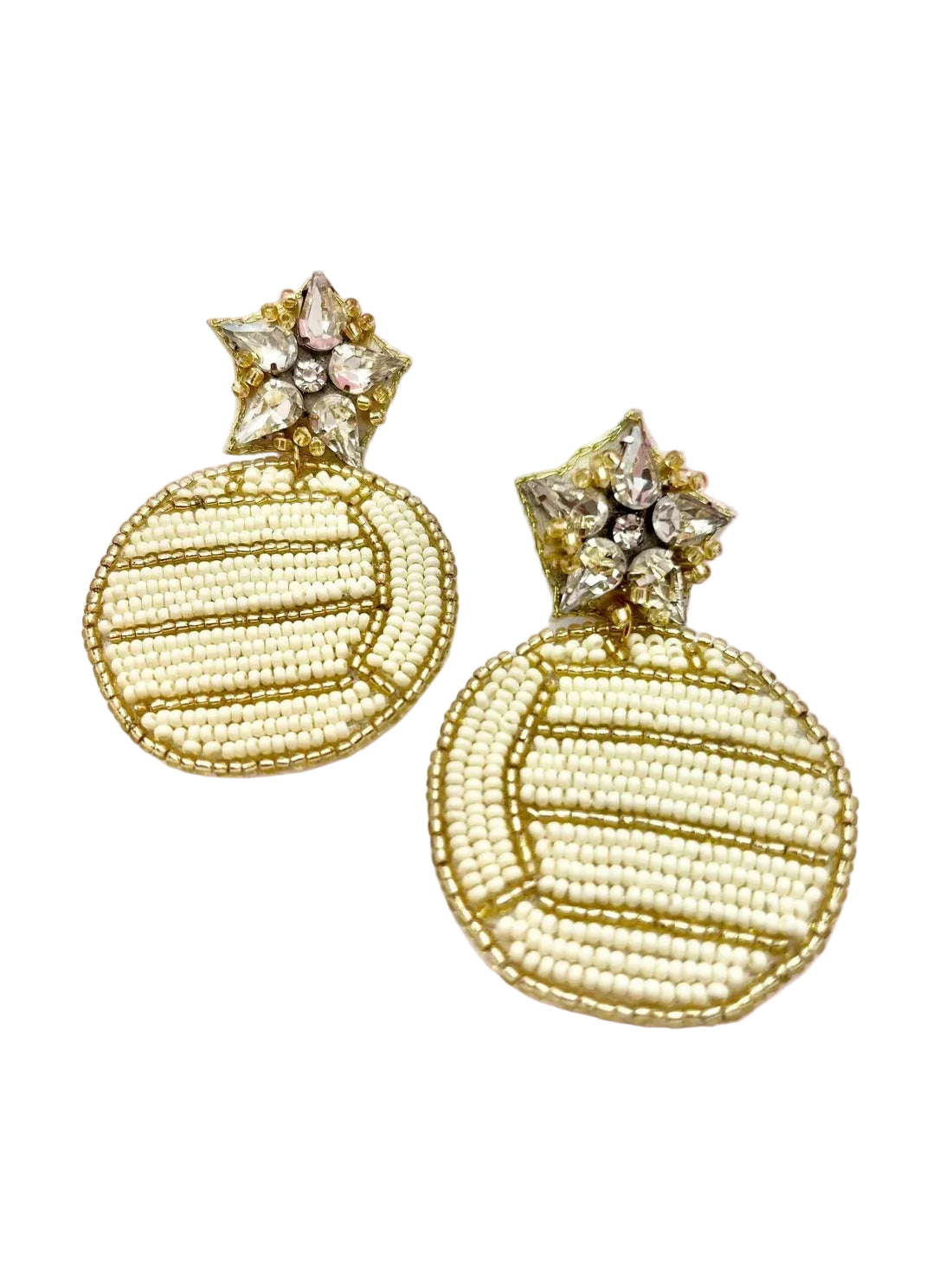 Beaded Earrings - Volleyball