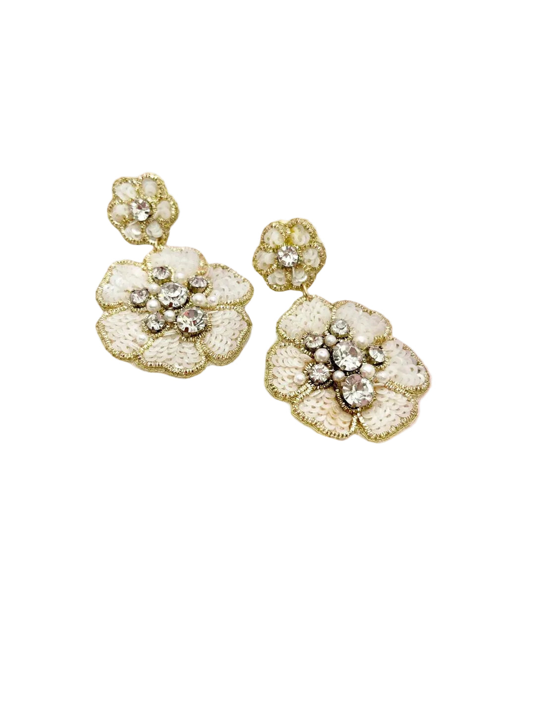 Beaded Earrings - Flowers
