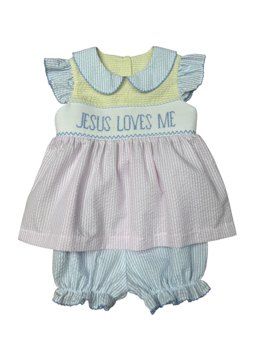 Jesus Loves Me Bloomer Set