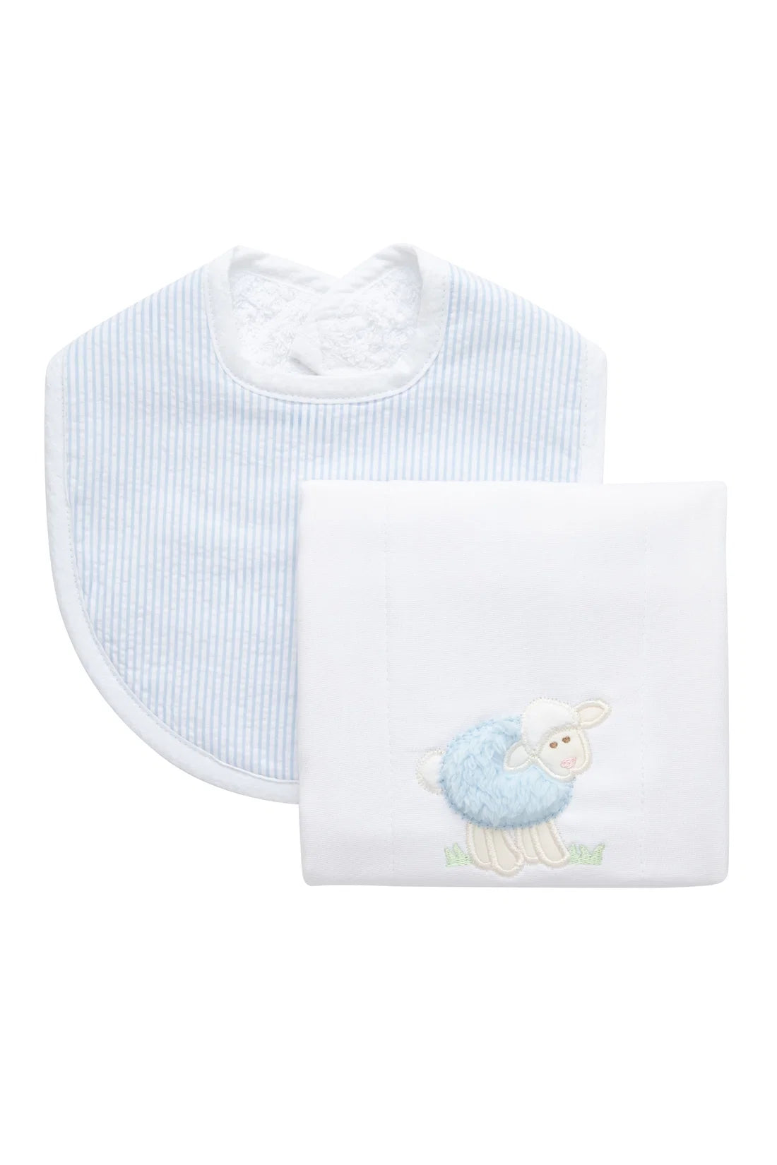 Bib + Burp Set - Blue Lamb