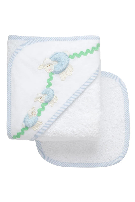Bath Towel Set - Blue Lamb