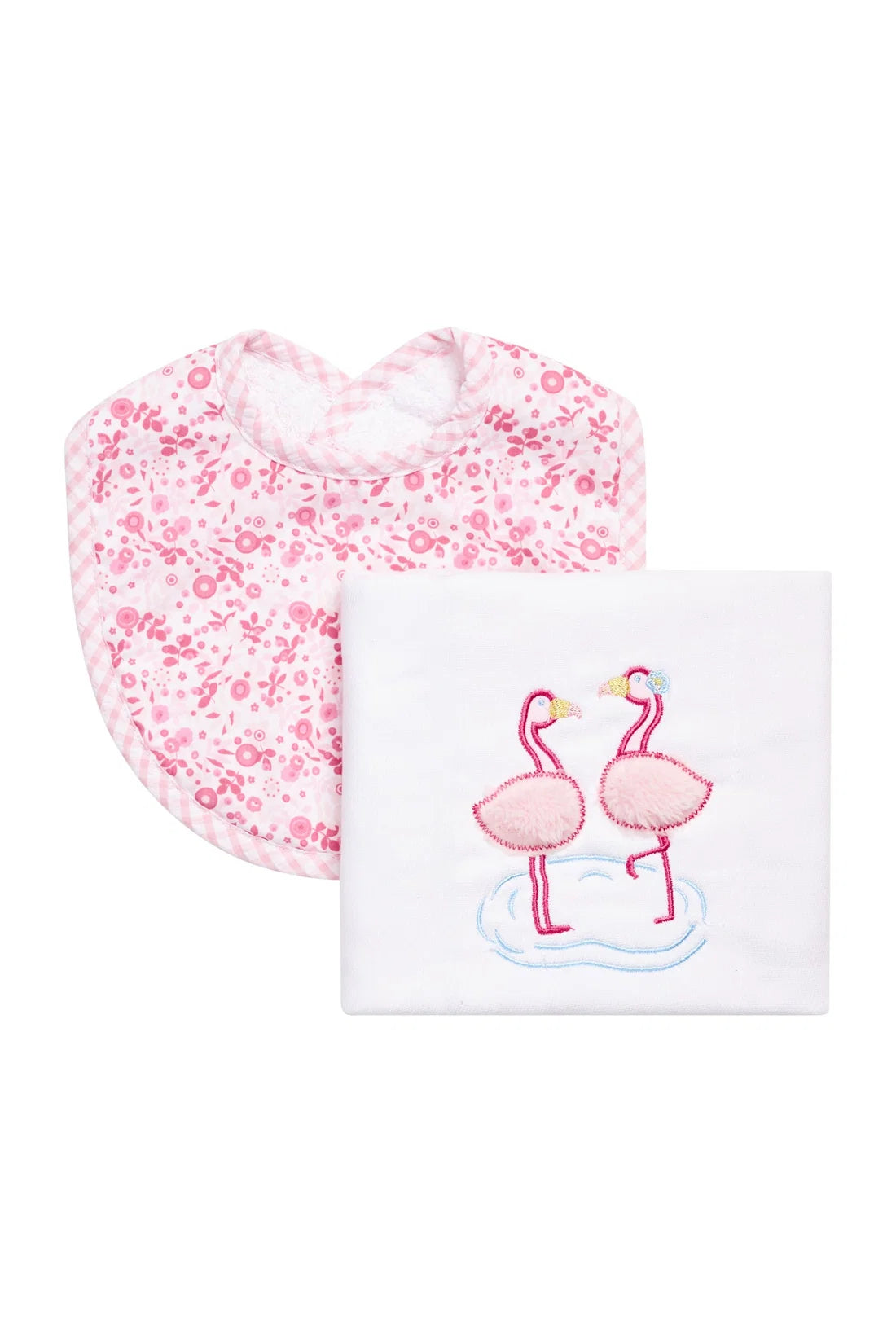 Bib + Burp Set - Flamingo