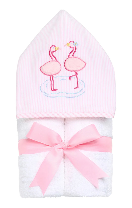 Hooded Towel - Flamingo