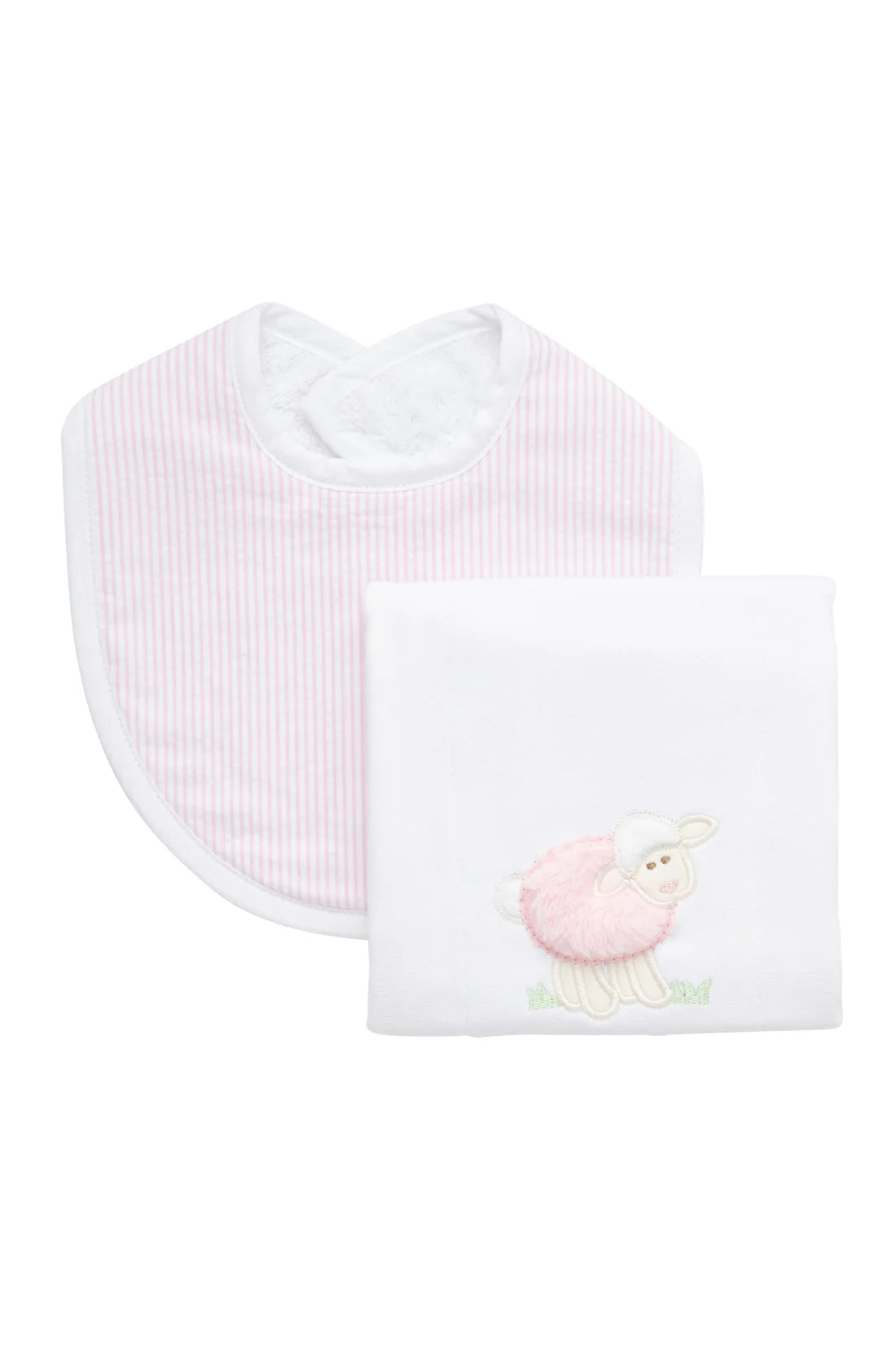 Bib + Burp Set - Pink Lamb