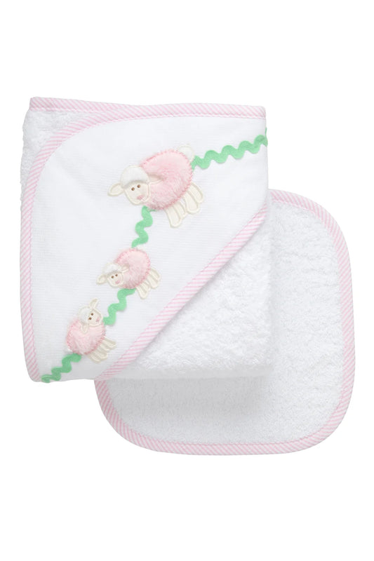 Bath Towel Set - Pink Lamb