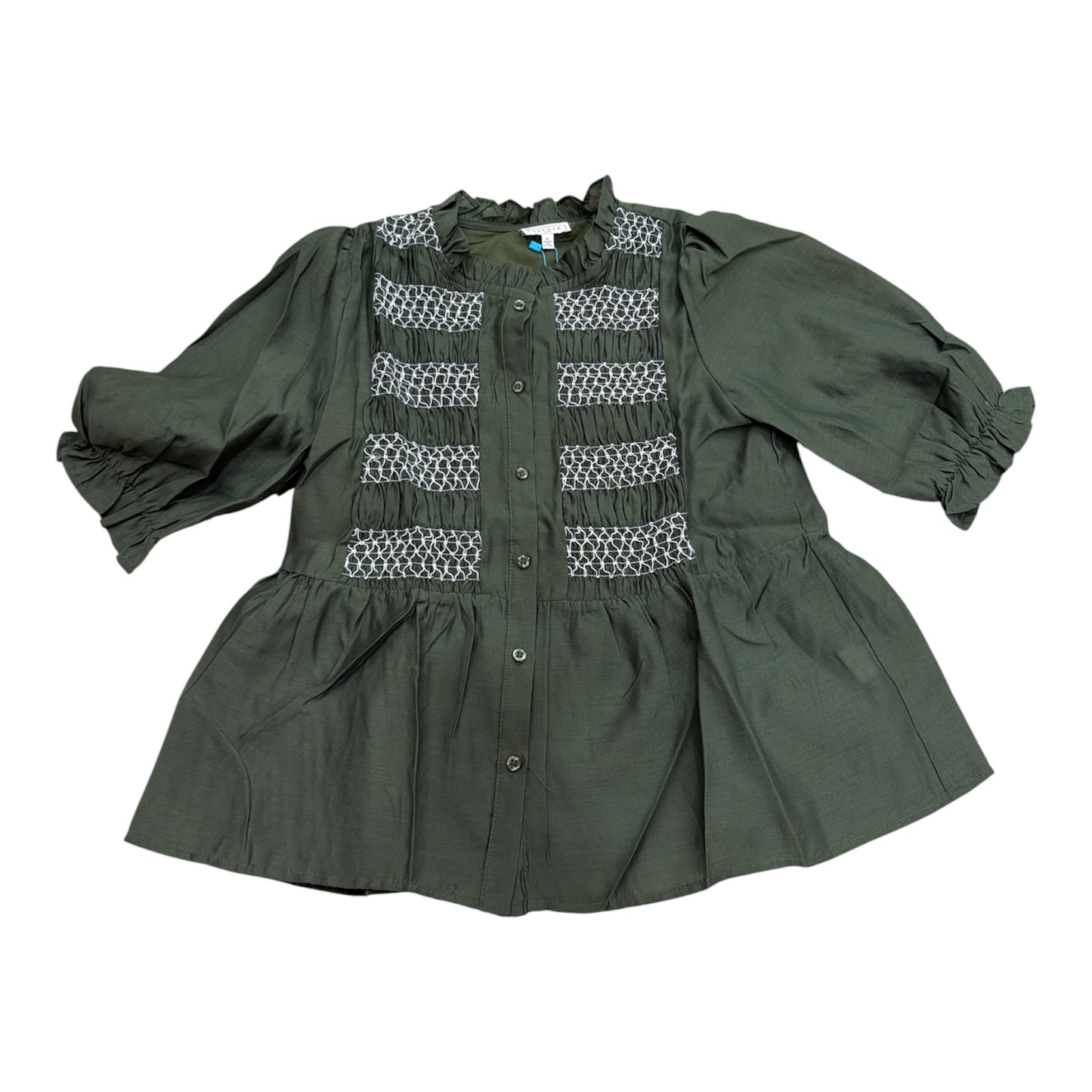 Smock Ruffled Button Up