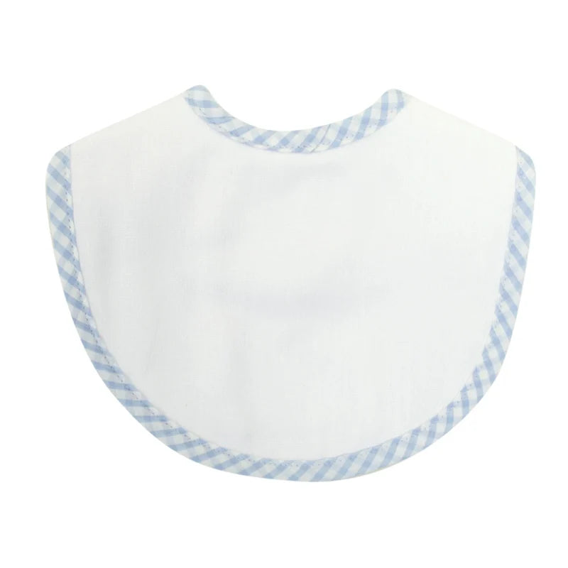 blue seersucker bib
