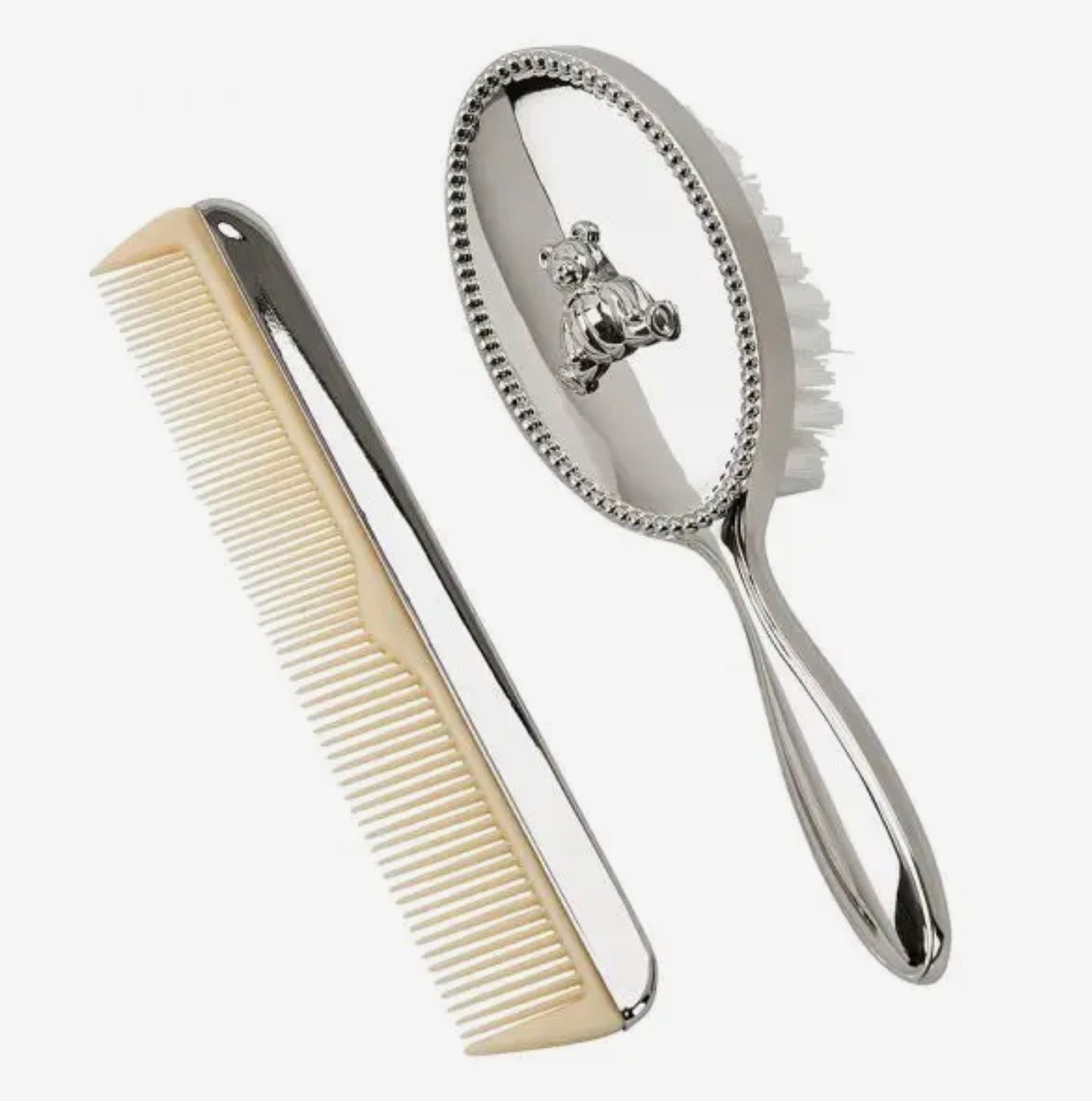 Silver Plated Brush Set