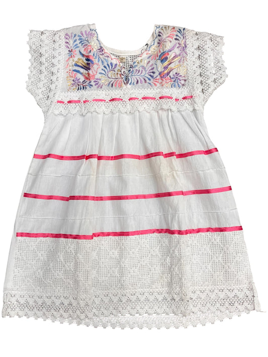 Lined Floral Crochet Dress