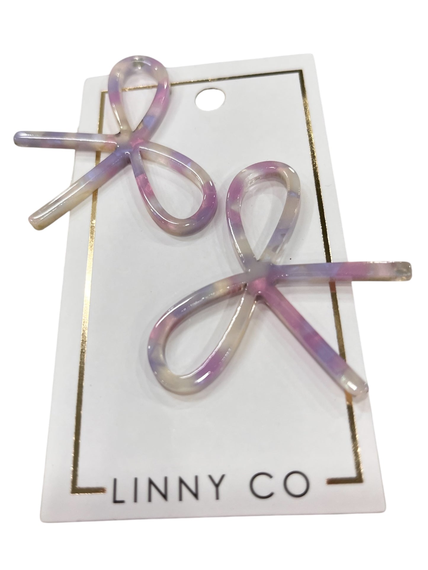 Purple Sprinkle Lola Bow Earrings