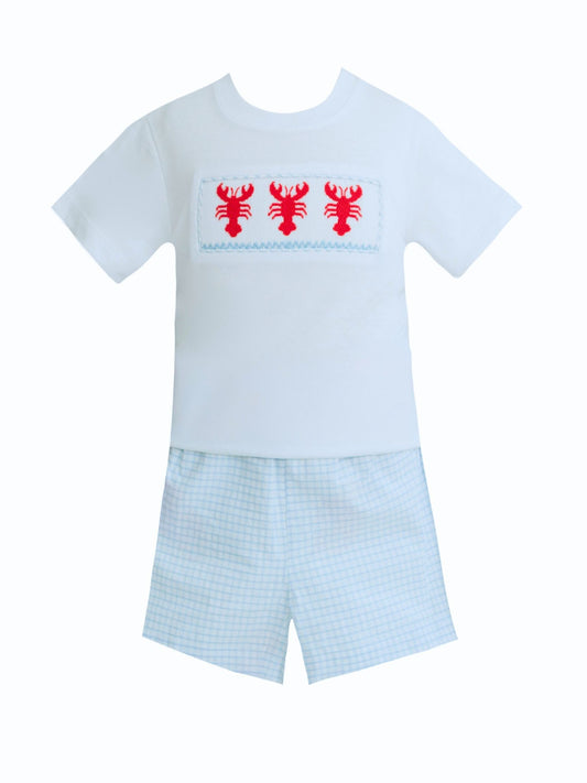 Ollie Blue Smocked Crawfish Set