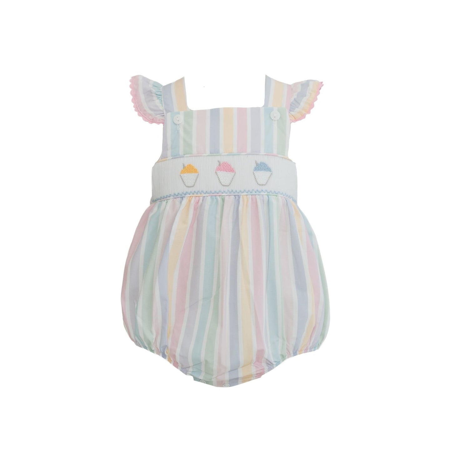 Millie Snowball Smocked Bubble