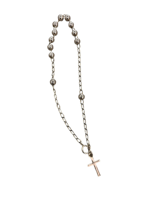 Silver Rosary Bracelet