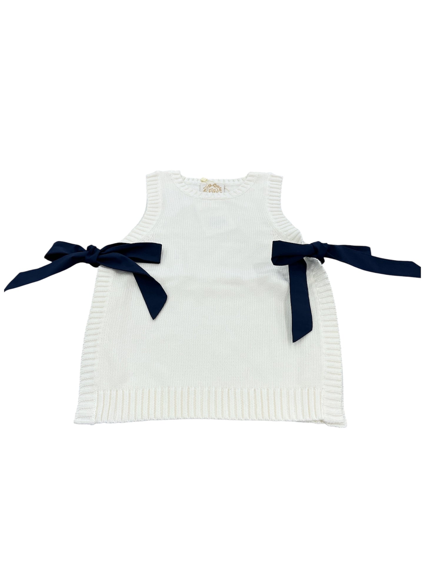 Shae Sweater Vest Pearl + Navy