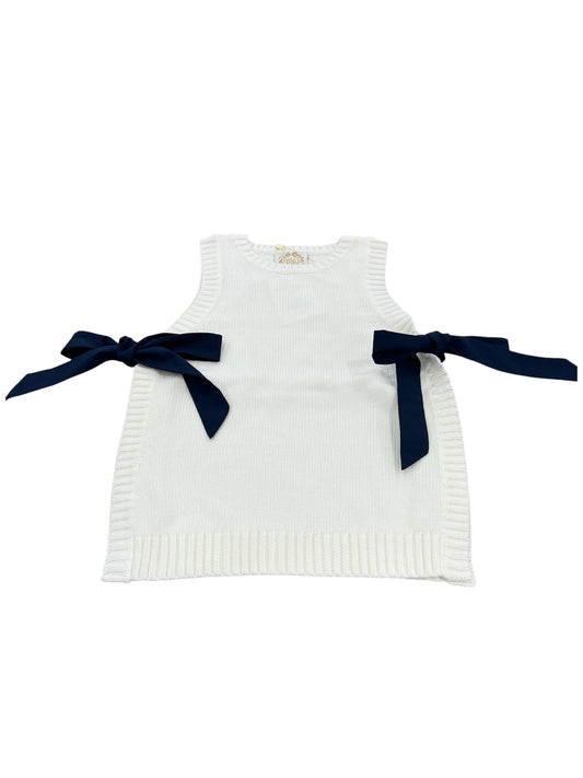 Shae Sweater Vest Pearl + Navy