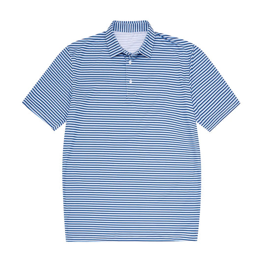 Performance Polo Blue Stripe