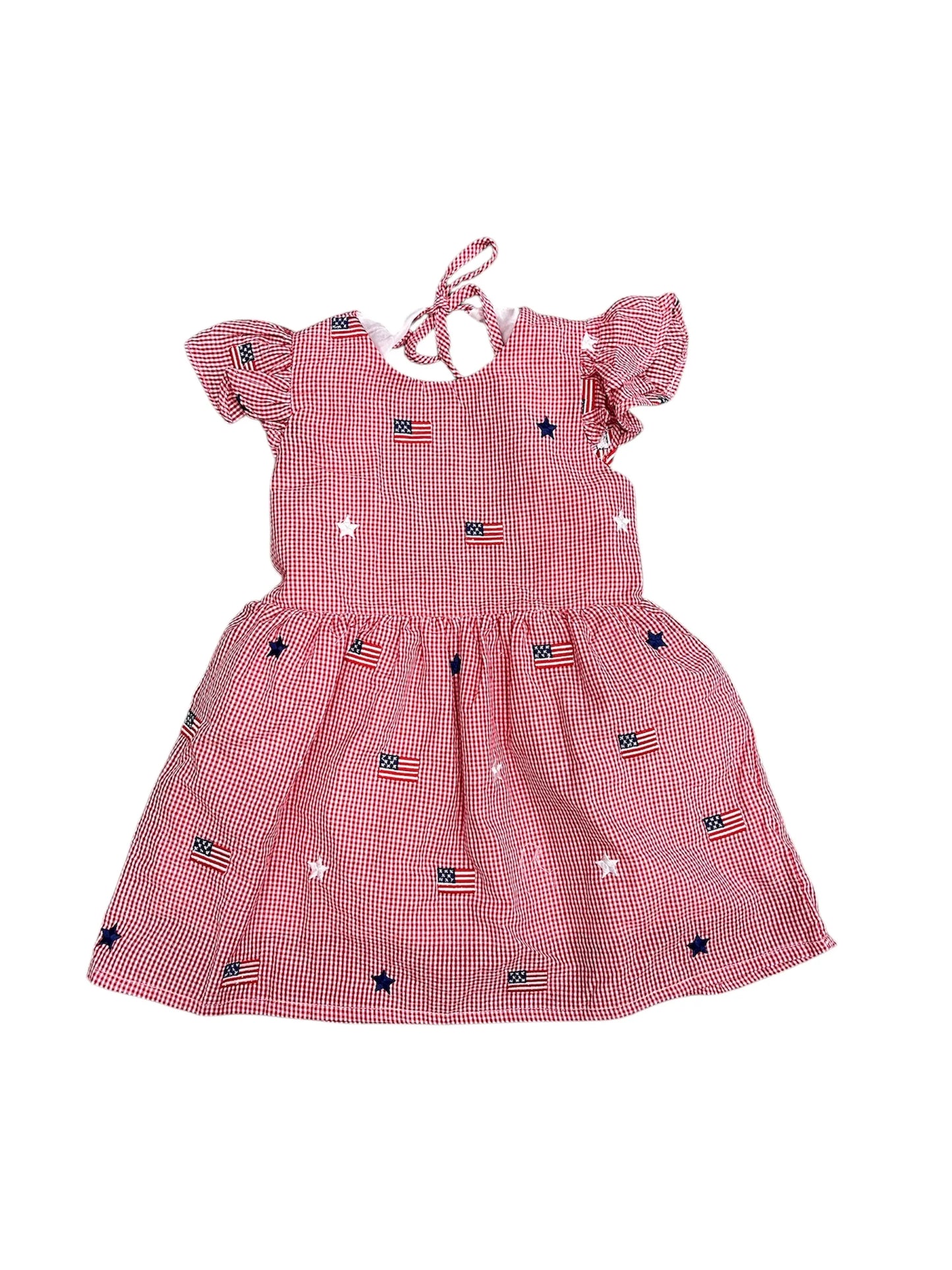 Flags + Stars Embroidered Dress