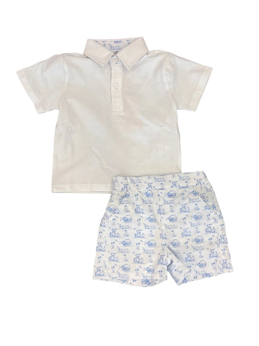 Bunny Toile Short Set