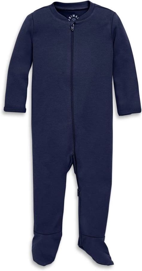 Navy Zipper Footie