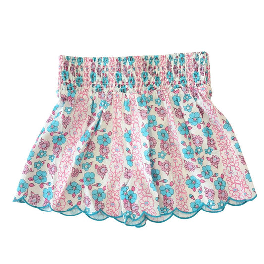 Shirred Scallop Shorts