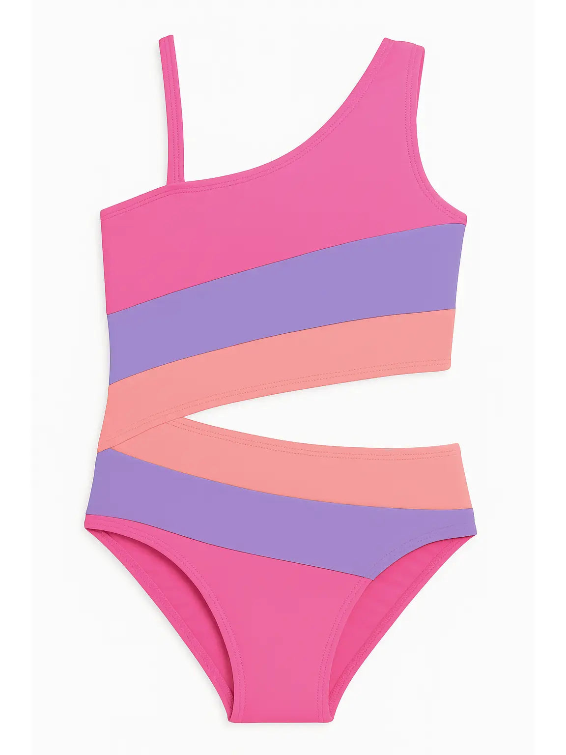 Cutout Multicolor Stripe One Piece